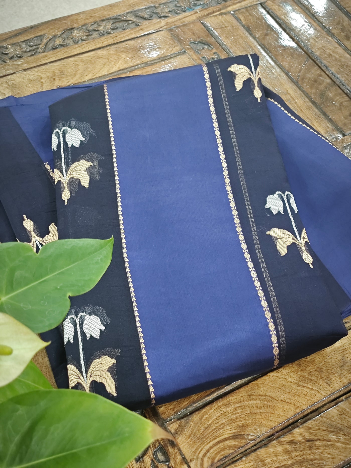 Blue Organza Saree