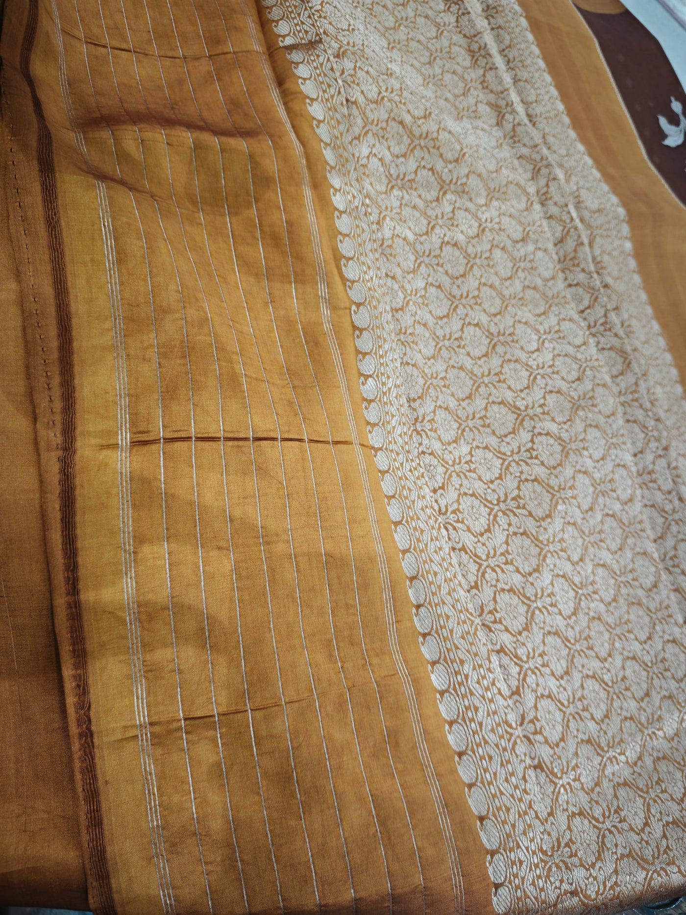 Brown Organza Saree