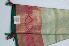 SEA GREEN / RED COLOUR SAREE