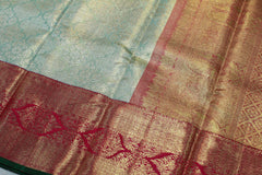 SEA GREEN / RED COLOUR SAREE