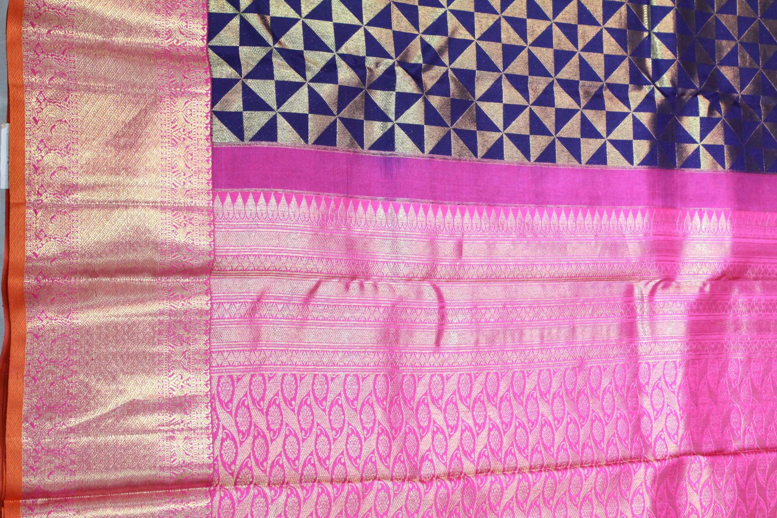 NAVY BLUE / PINK COLOUR SAREE