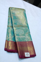 SEA GREEN / MERUN COLOUR SAREE