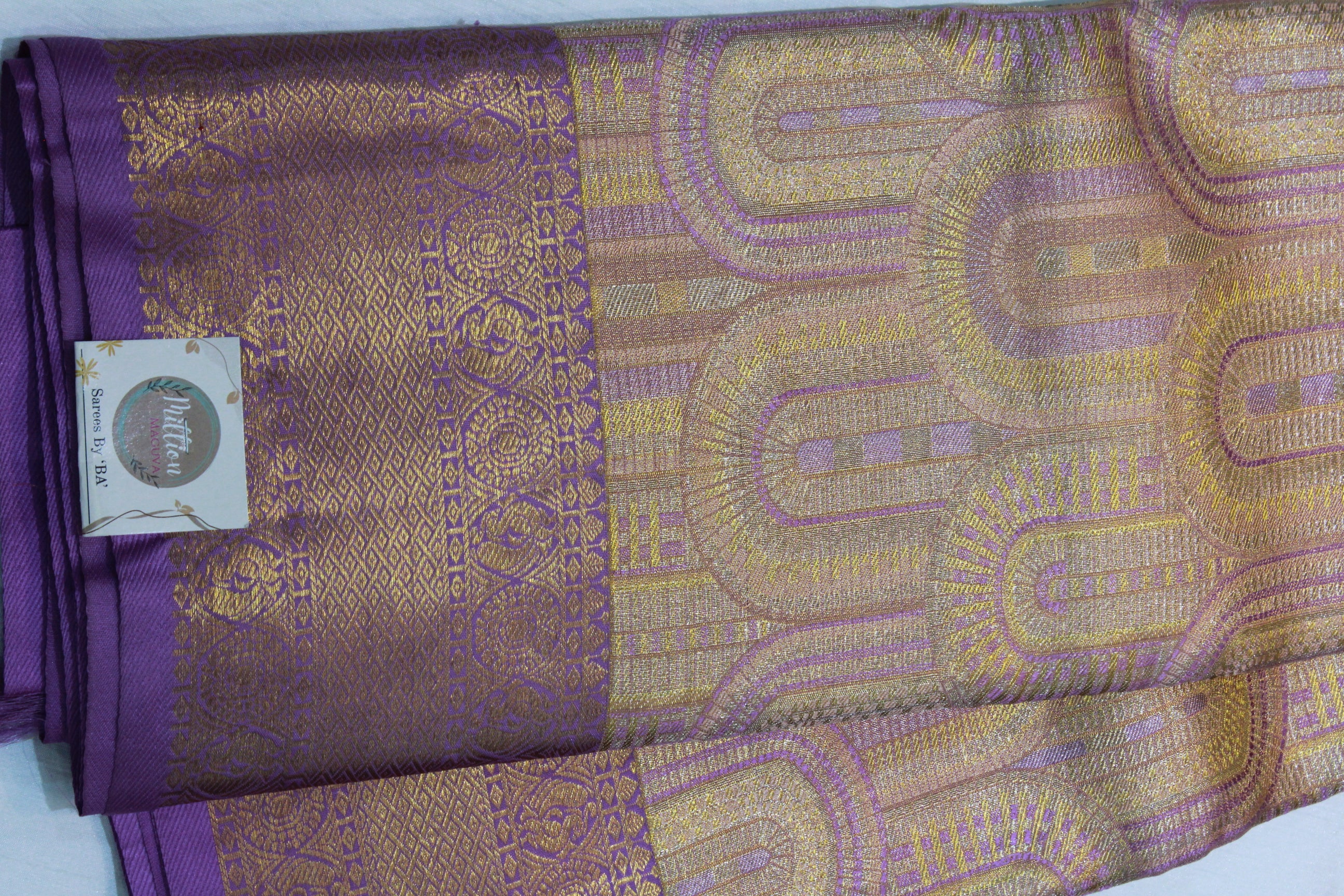 GOLD LEVENDER COLOR SAREE
