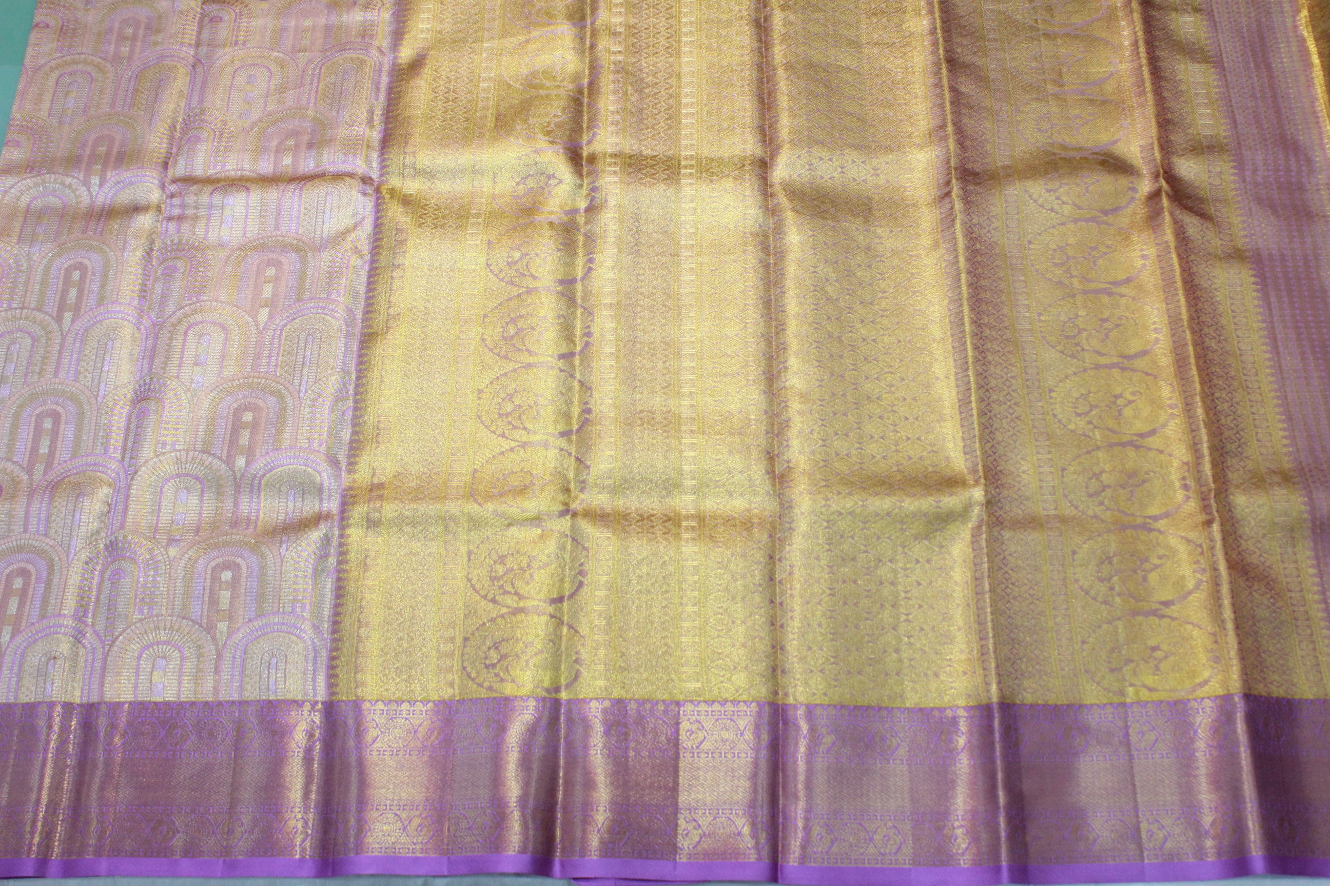 GOLD LEVENDER COLOR SAREE