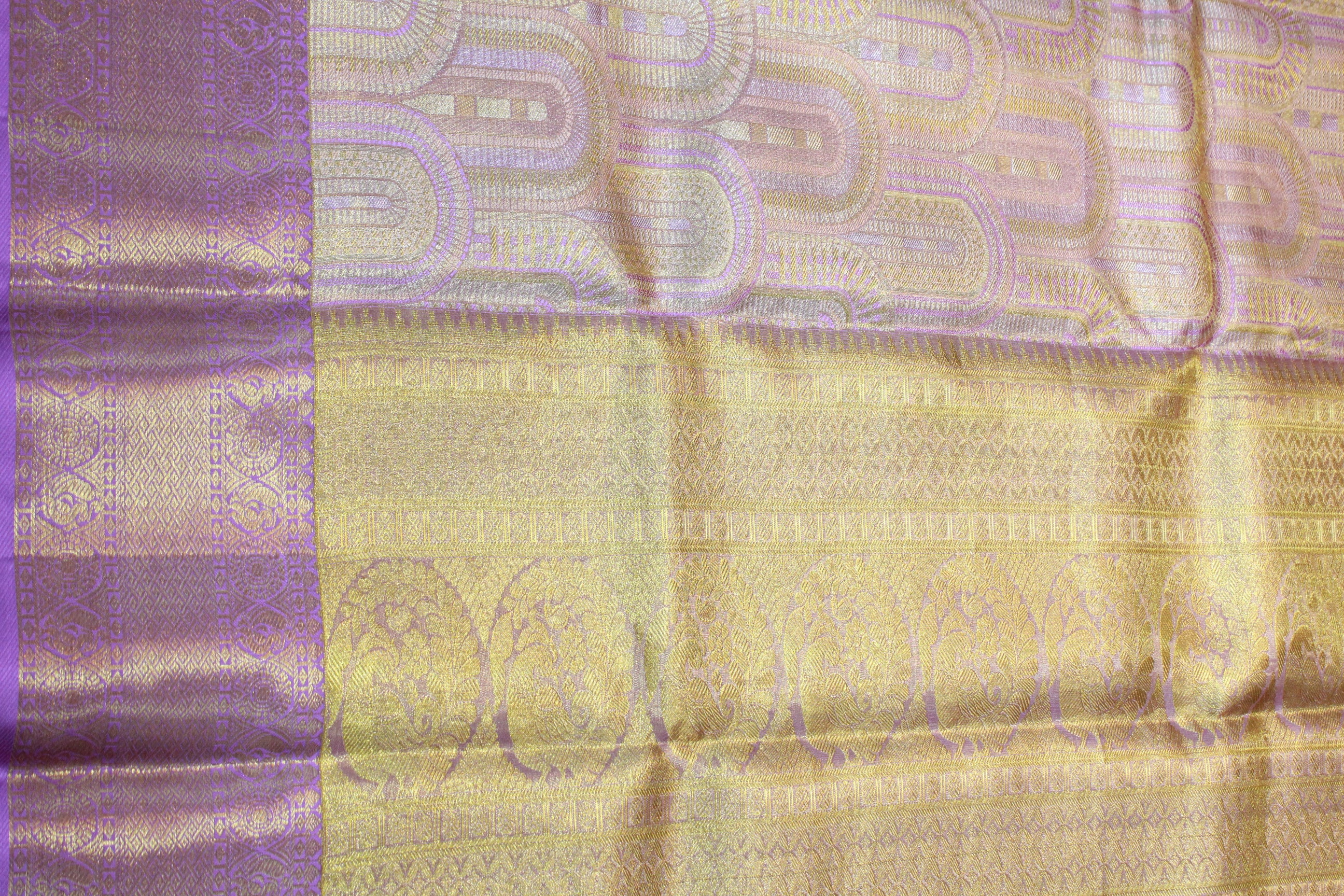 GOLD LEVENDER COLOR SAREE