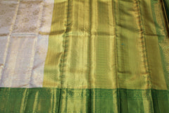 CREAM / GREEN COLOUR SAREE