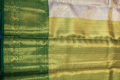 CREAM / GREEN COLOUR SAREE