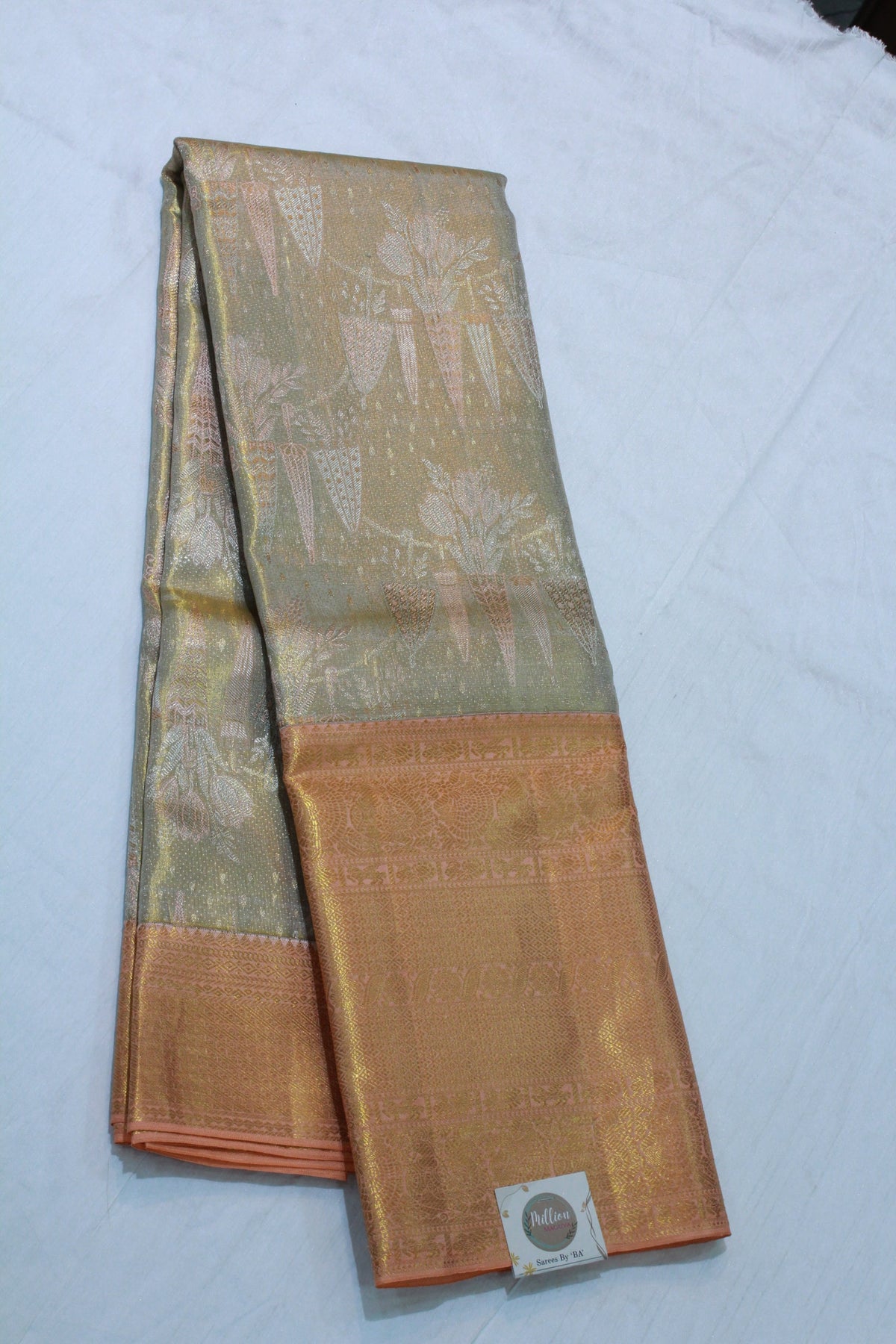 CREAM GOLDEN COLOUR SAREE