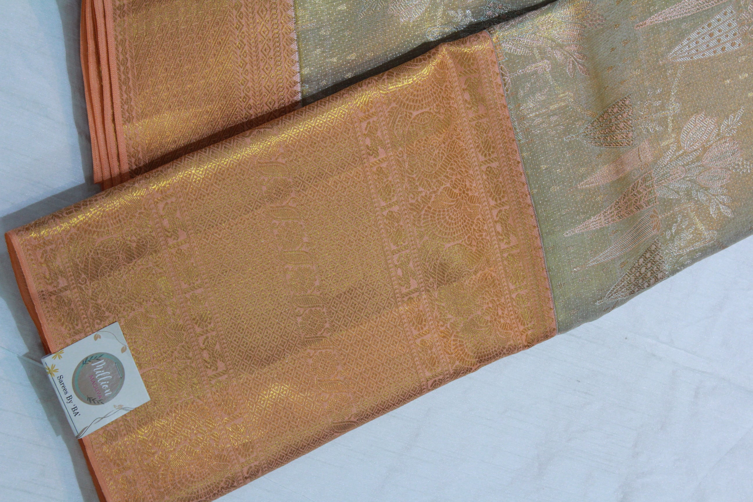 CREAM GOLDEN COLOUR SAREE