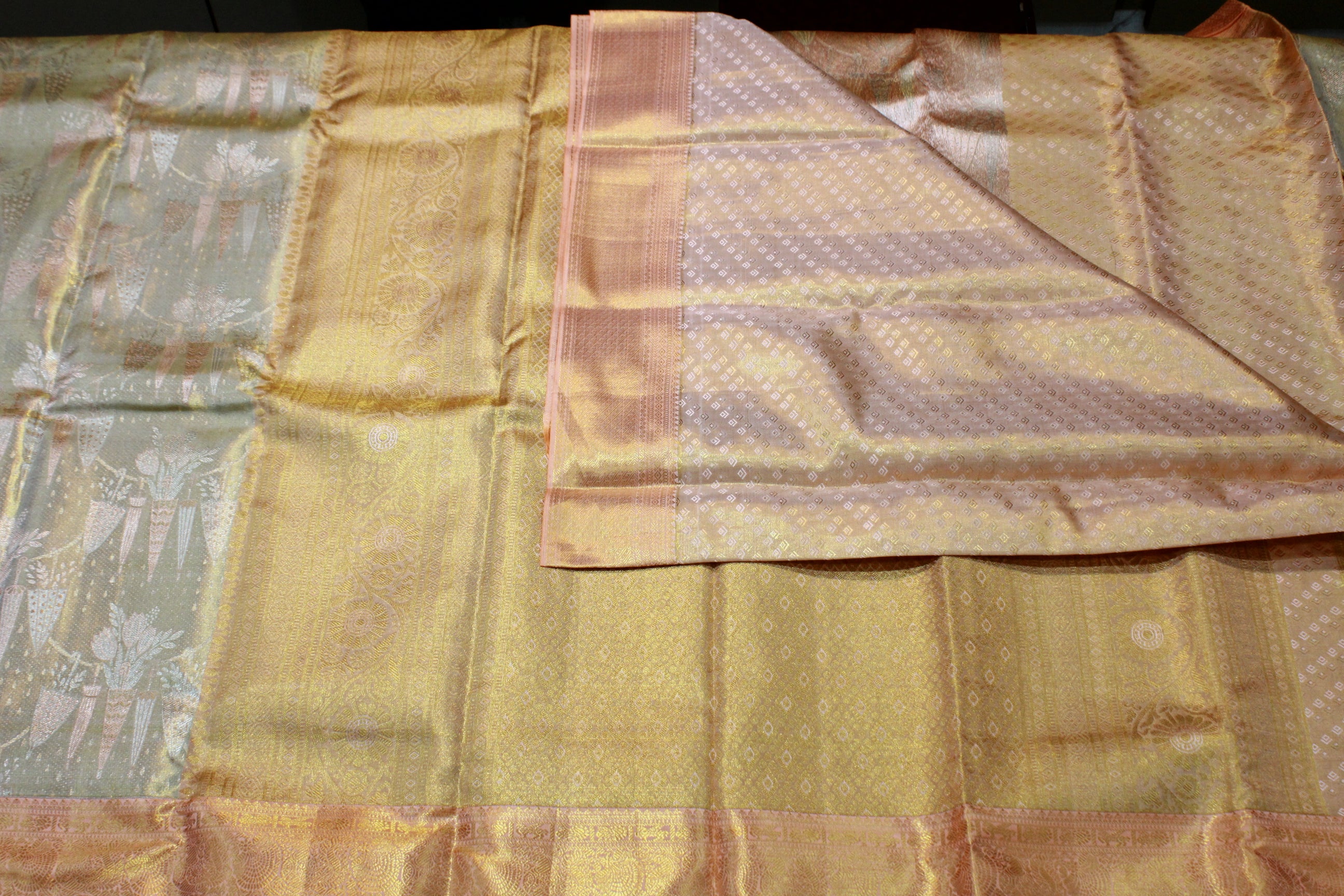 CREAM GOLDEN COLOUR SAREE