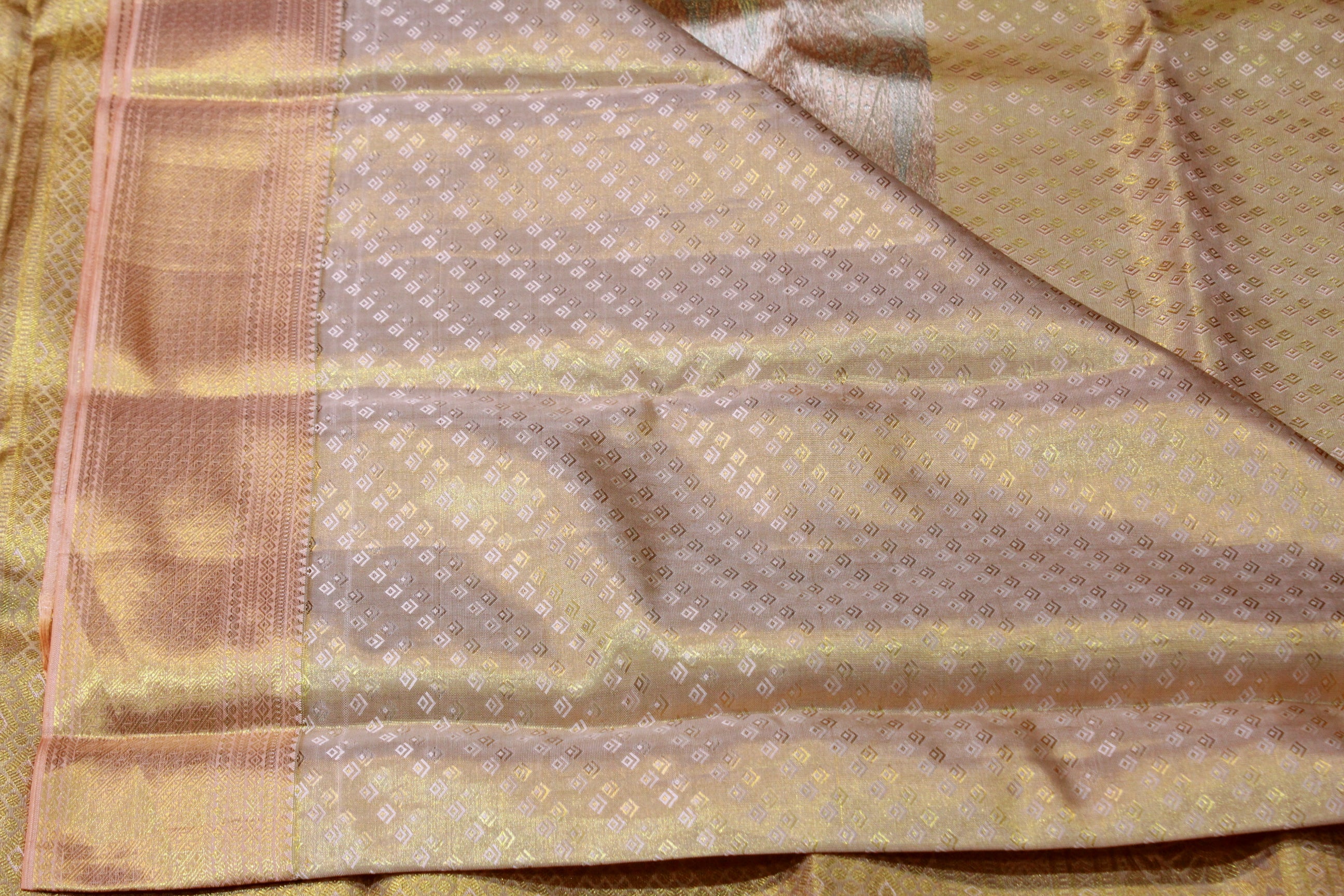 CREAM GOLDEN COLOUR SAREE