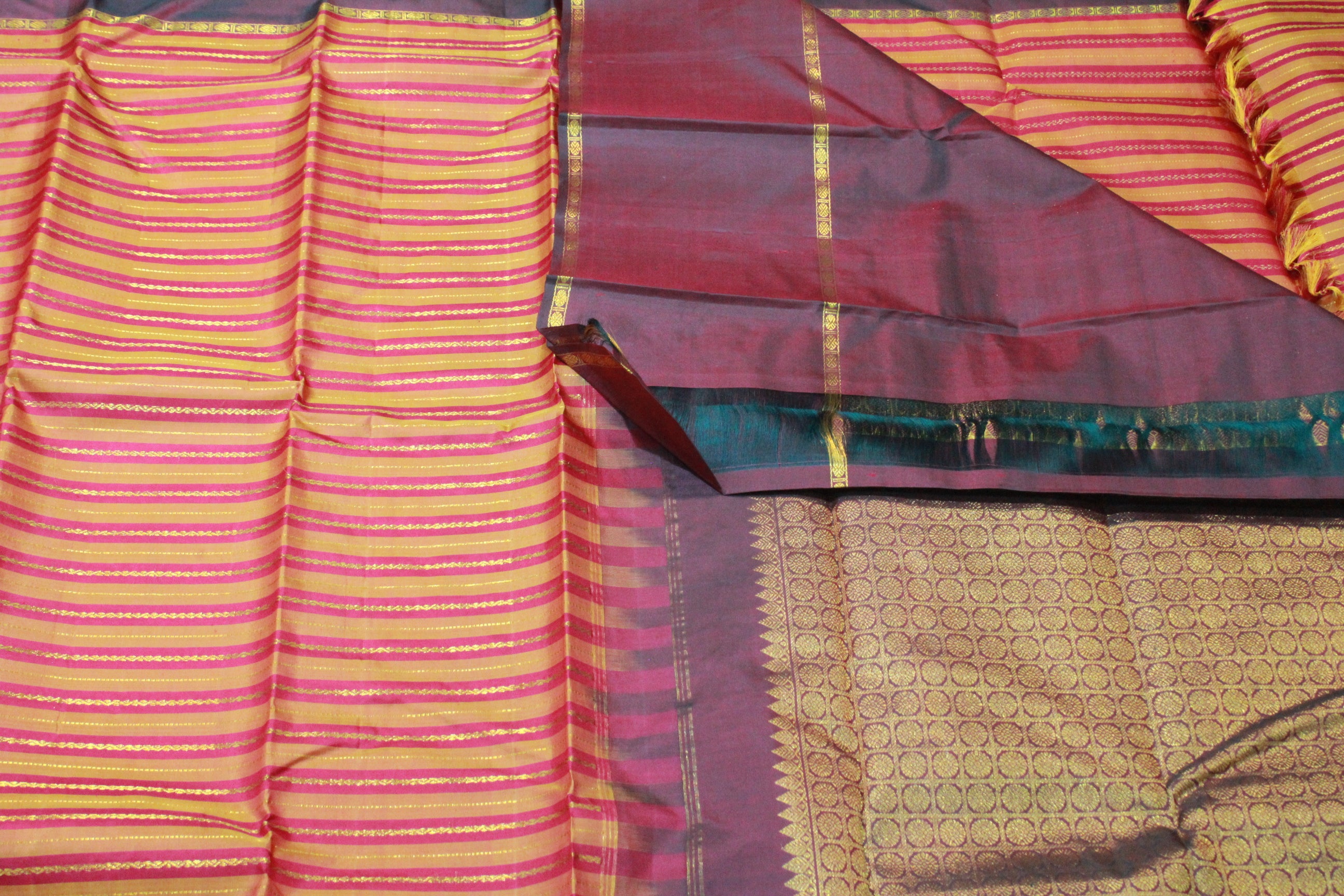 MUSTARD YELLOW COLOUR SAREE