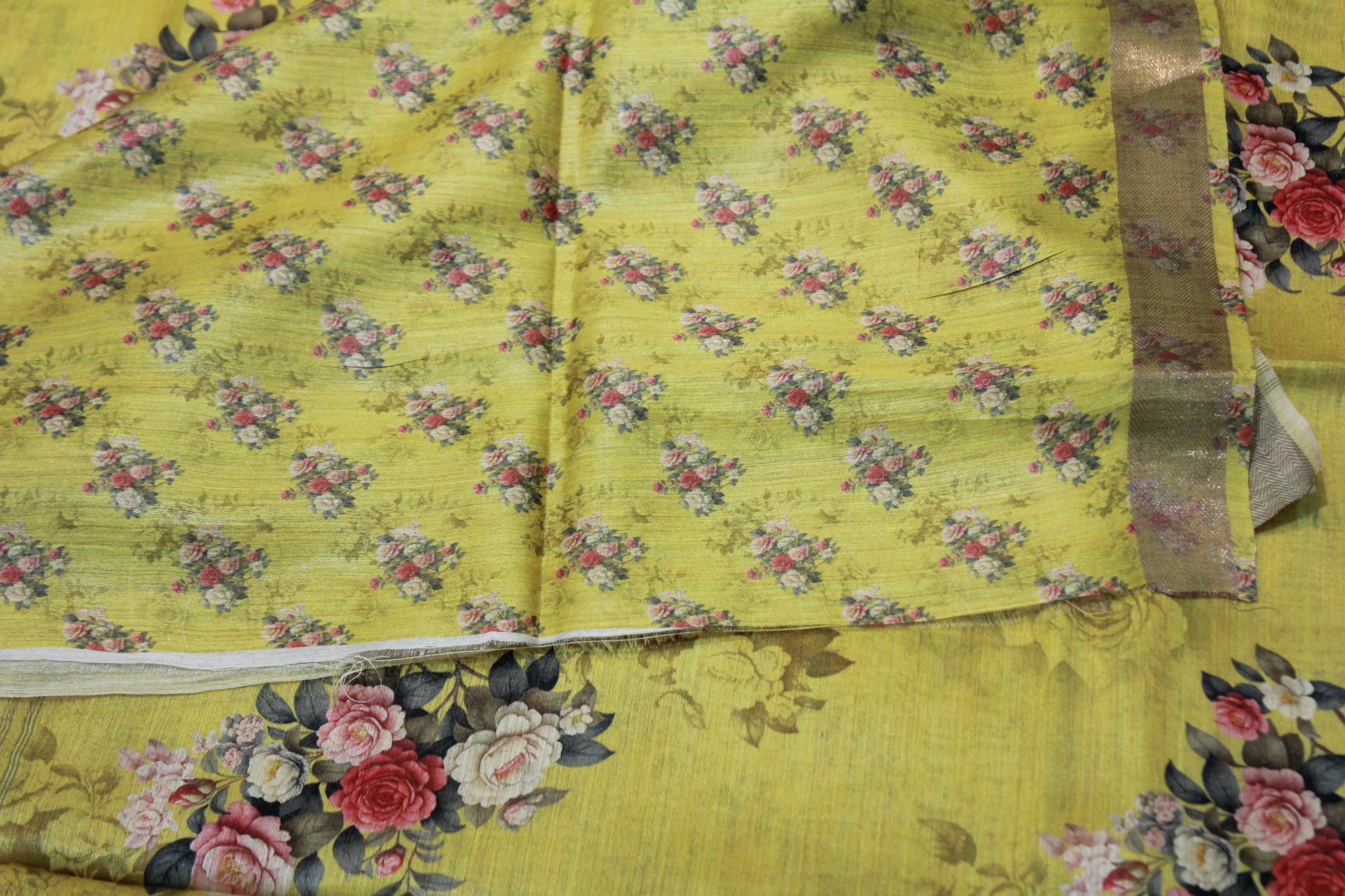 YELLOW COLOUR SAREE