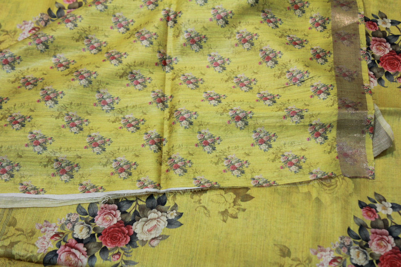 YELLOW COLOUR SAREE