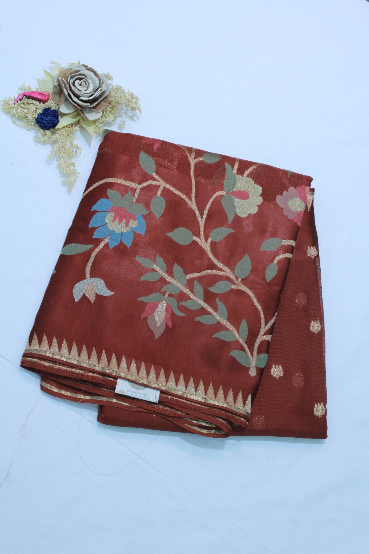 BROWN COLOUR SAREE