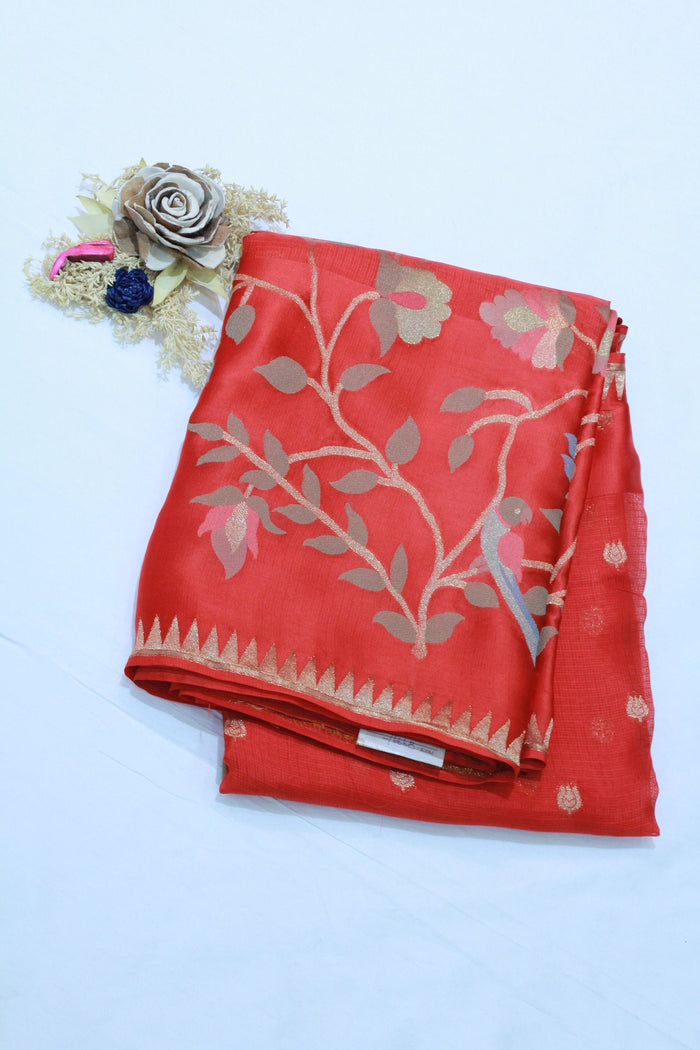 ORANGE COLOUR SAREE