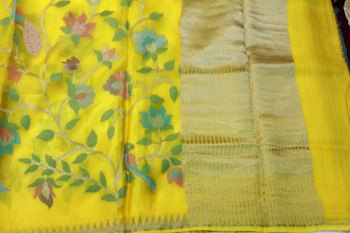 YELLOW COLOUR SAREE