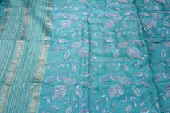 PEECH GREEN COLOUR SAREE
