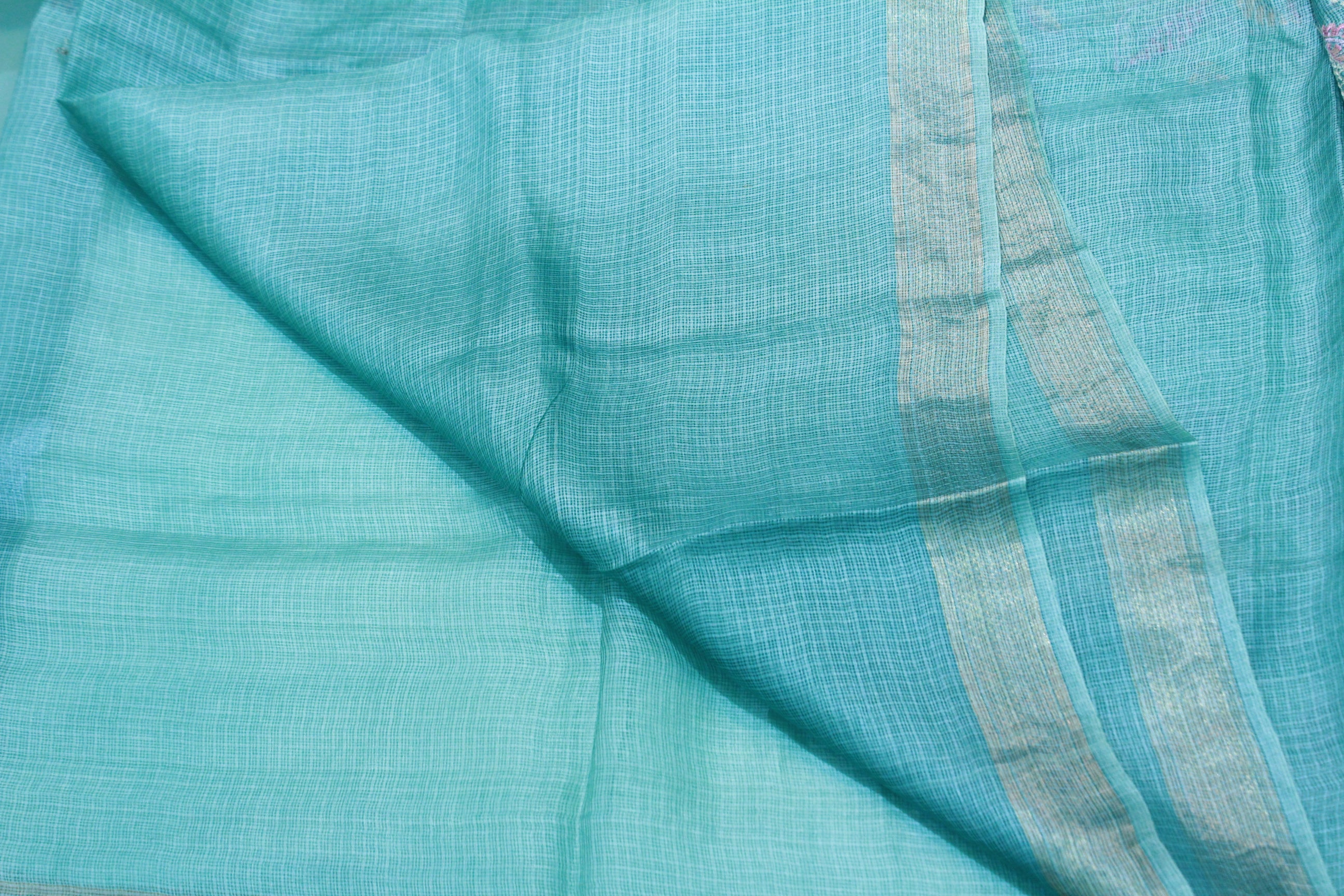 PEECH GREEN COLOUR SAREE