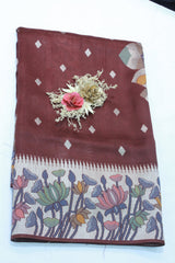 BROWN COLOUR SAREE
