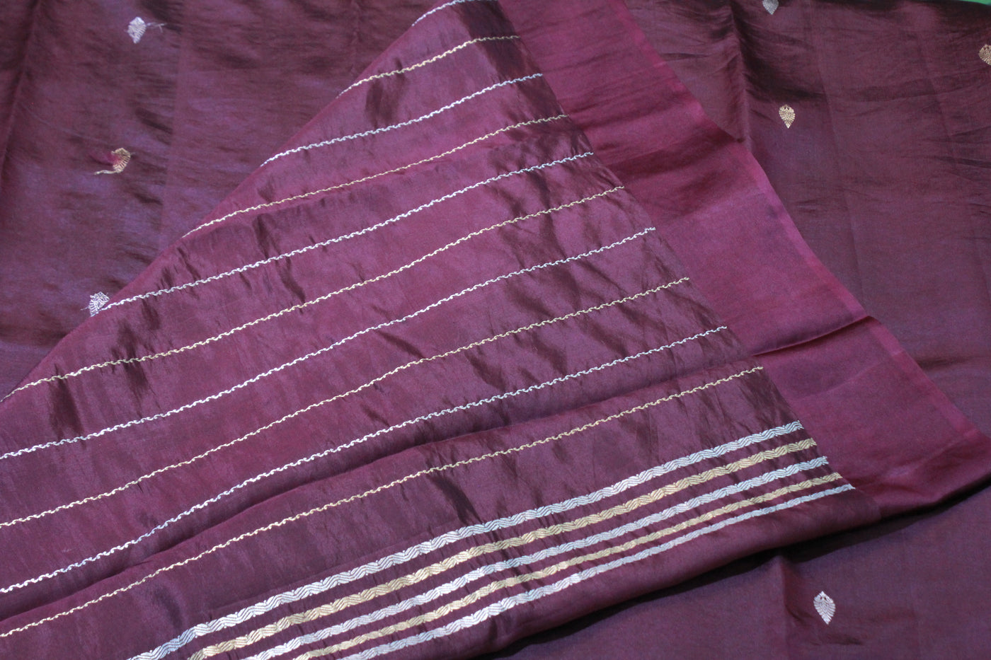 WINE COLOUR SOFT SAREE