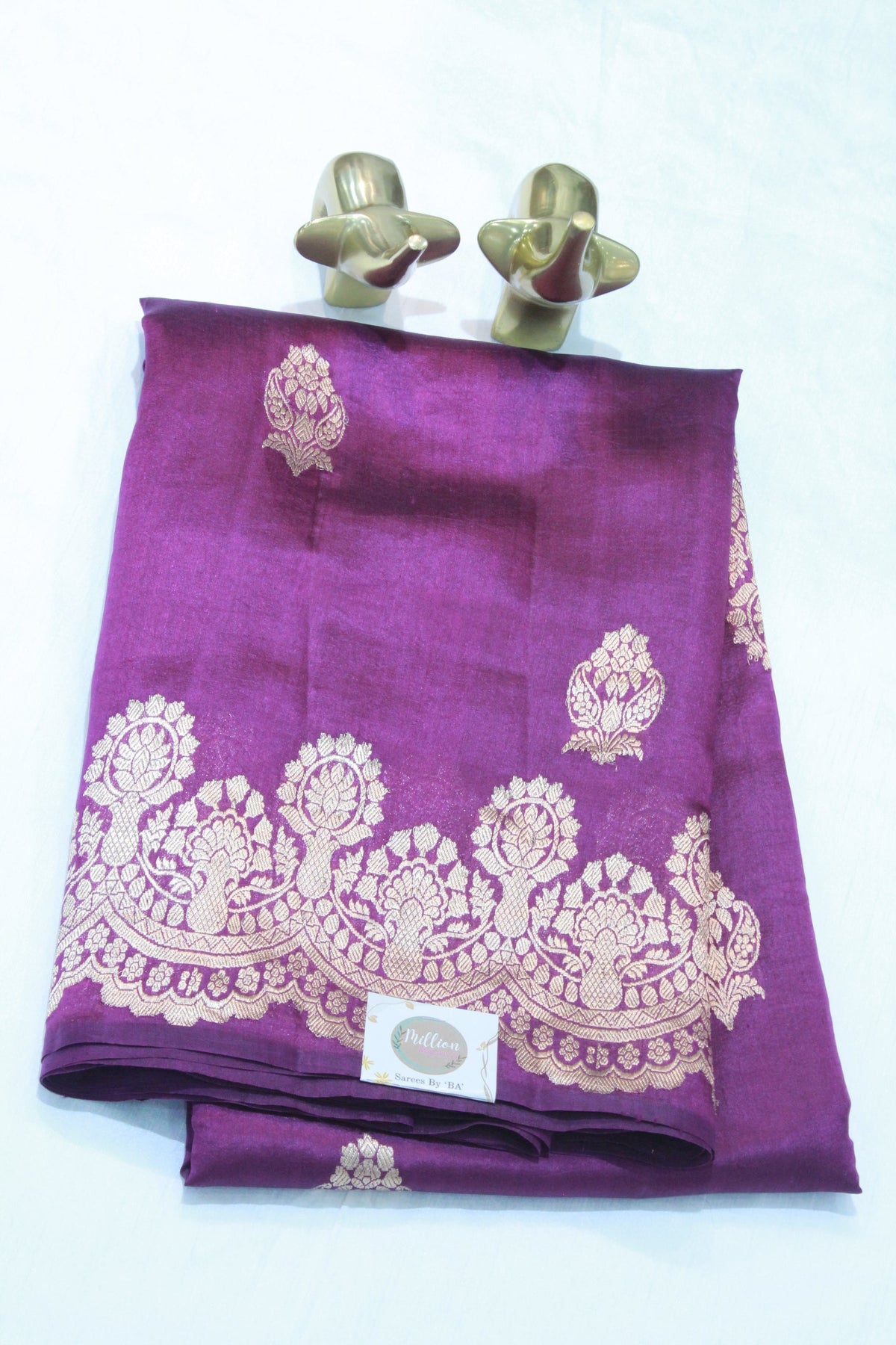 VOILET COLOUR BANARAS SAREE