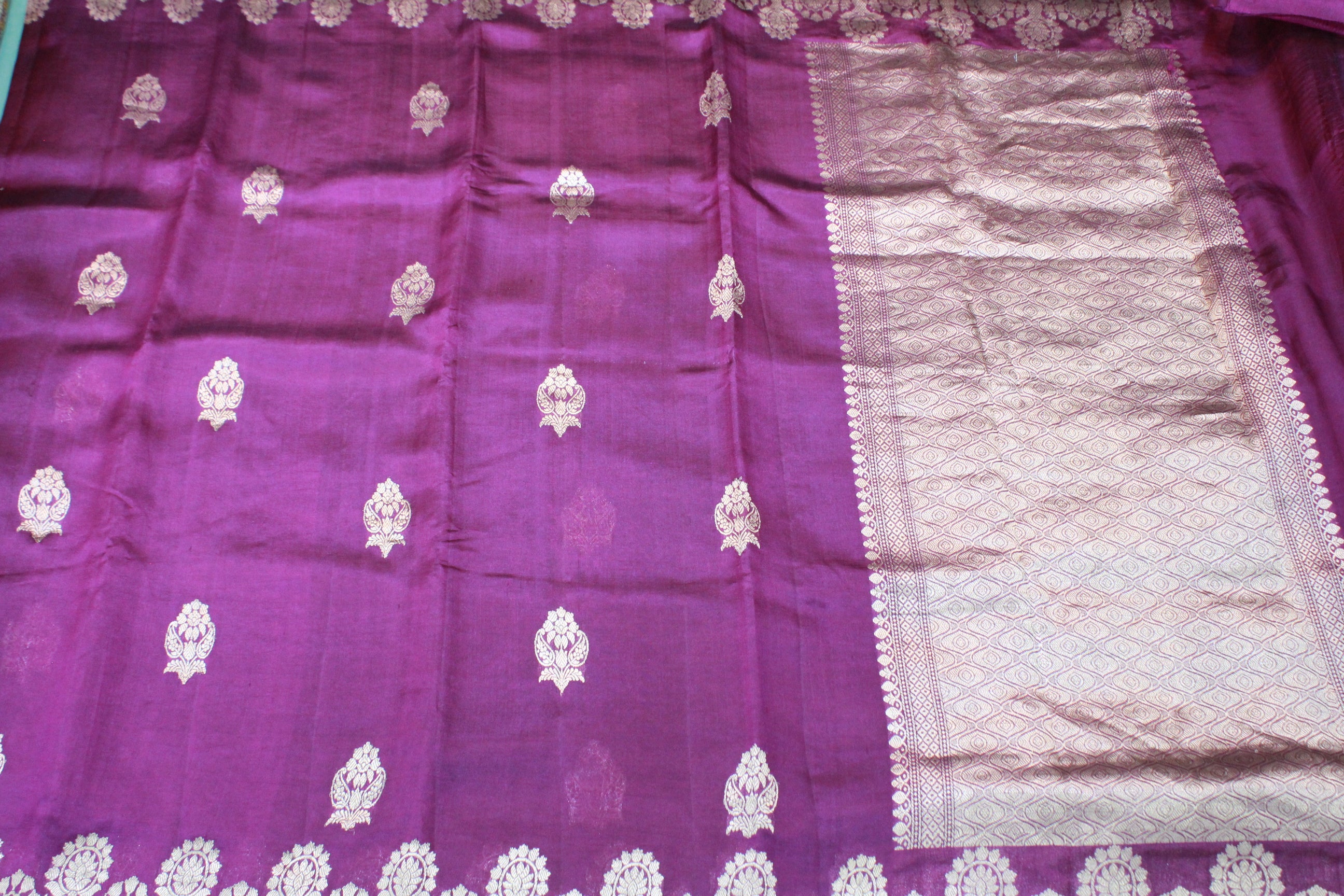 VOILET COLOUR BANARAS SAREE
