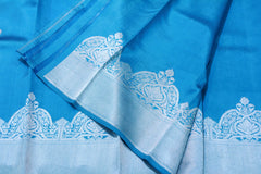 SKY BLUE COLOUR BANARAS SAREE