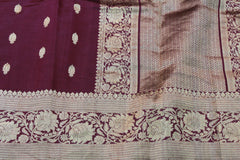 MERUN COLOUR BANARAS SAREE