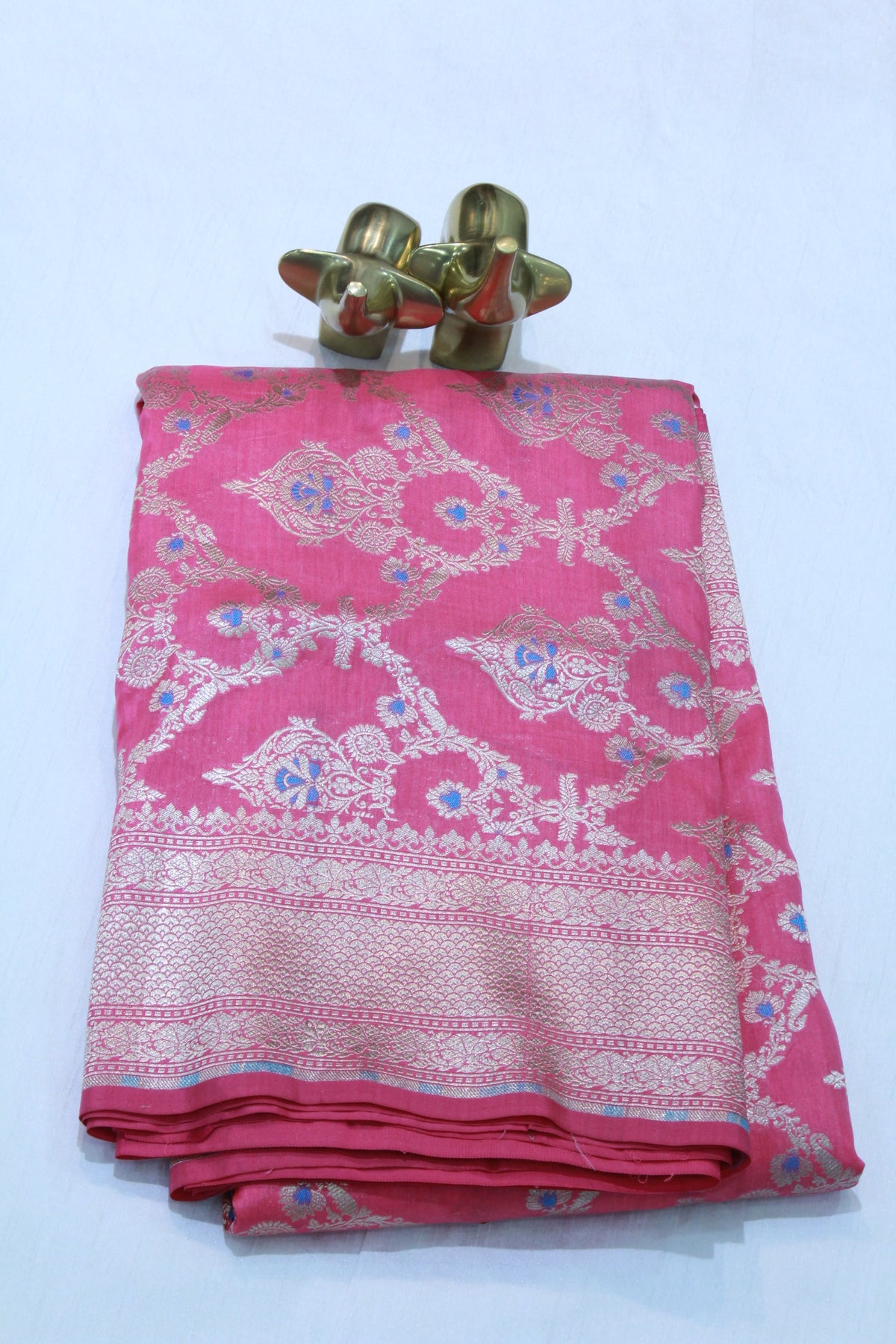 BABY PINK COLOUR BANARAS SAREE
