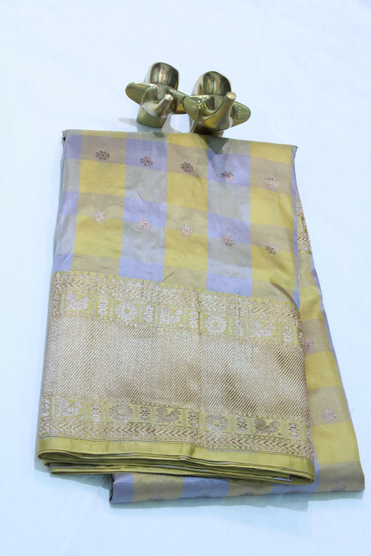 SANDLE COLOUR BANARAS SAREE
