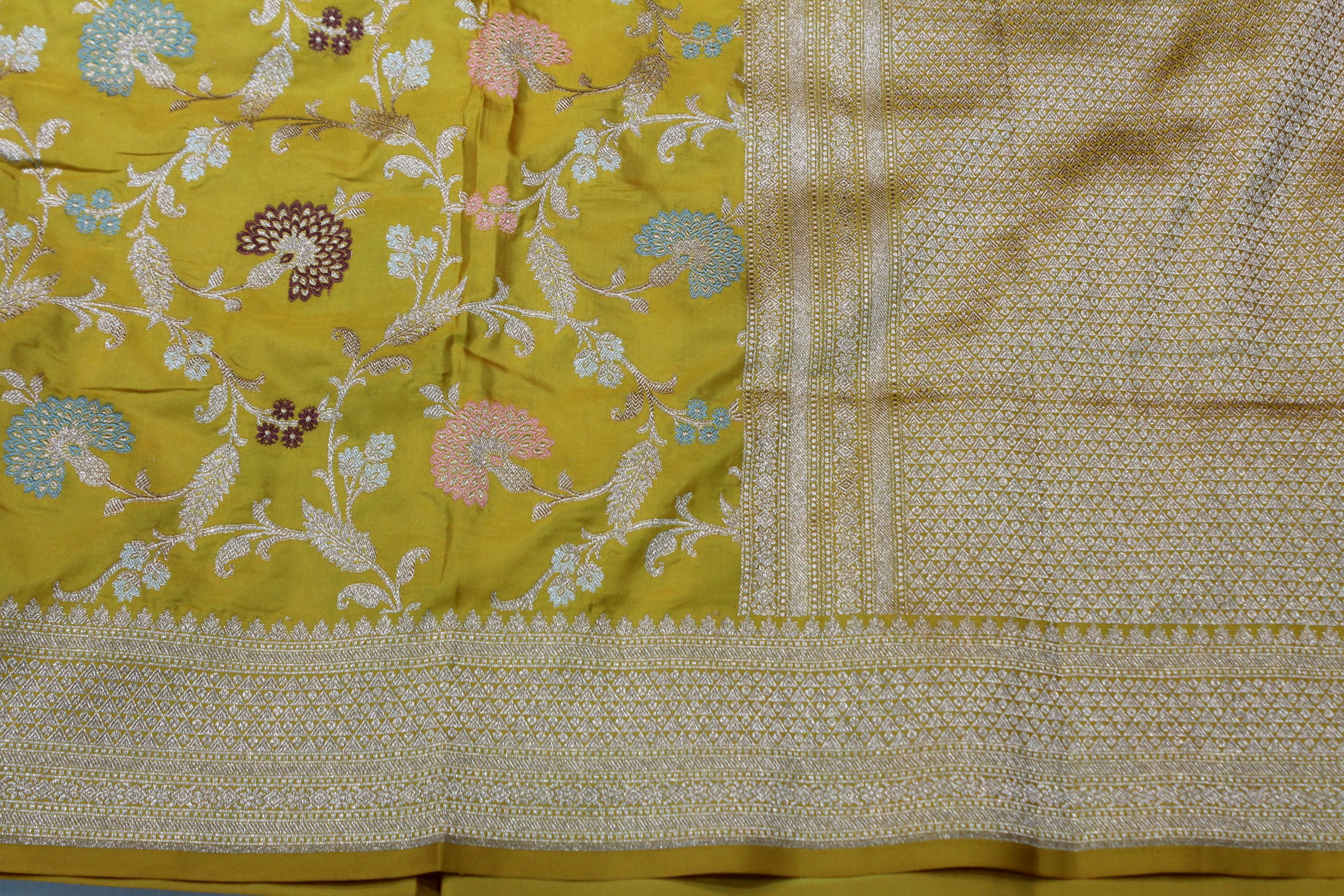 YELLOW BANARAS SAREE