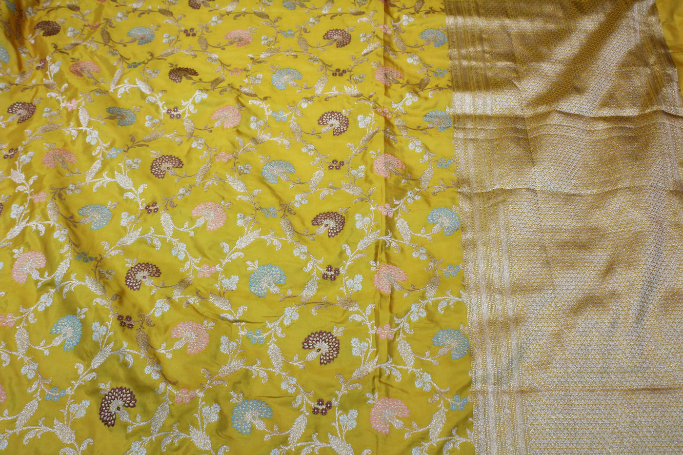 YELLOW BANARASI SAREE