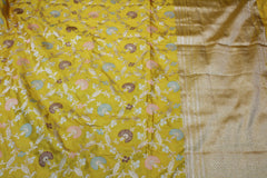YELLOW BANARAS SAREE