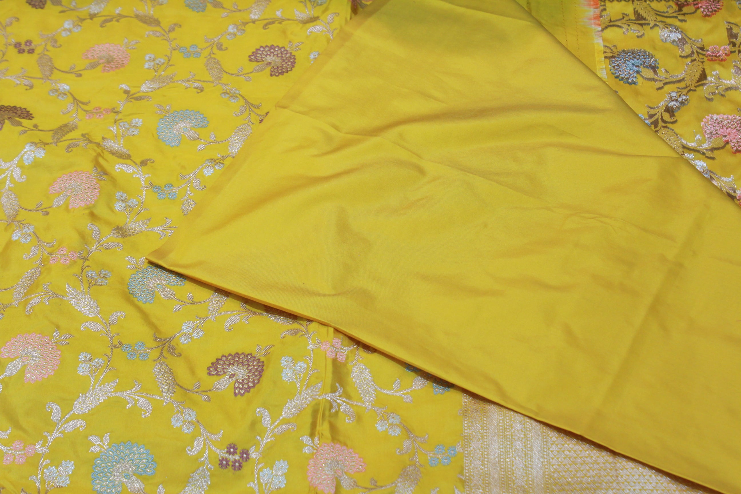 YELLOW BANARAS SAREE
