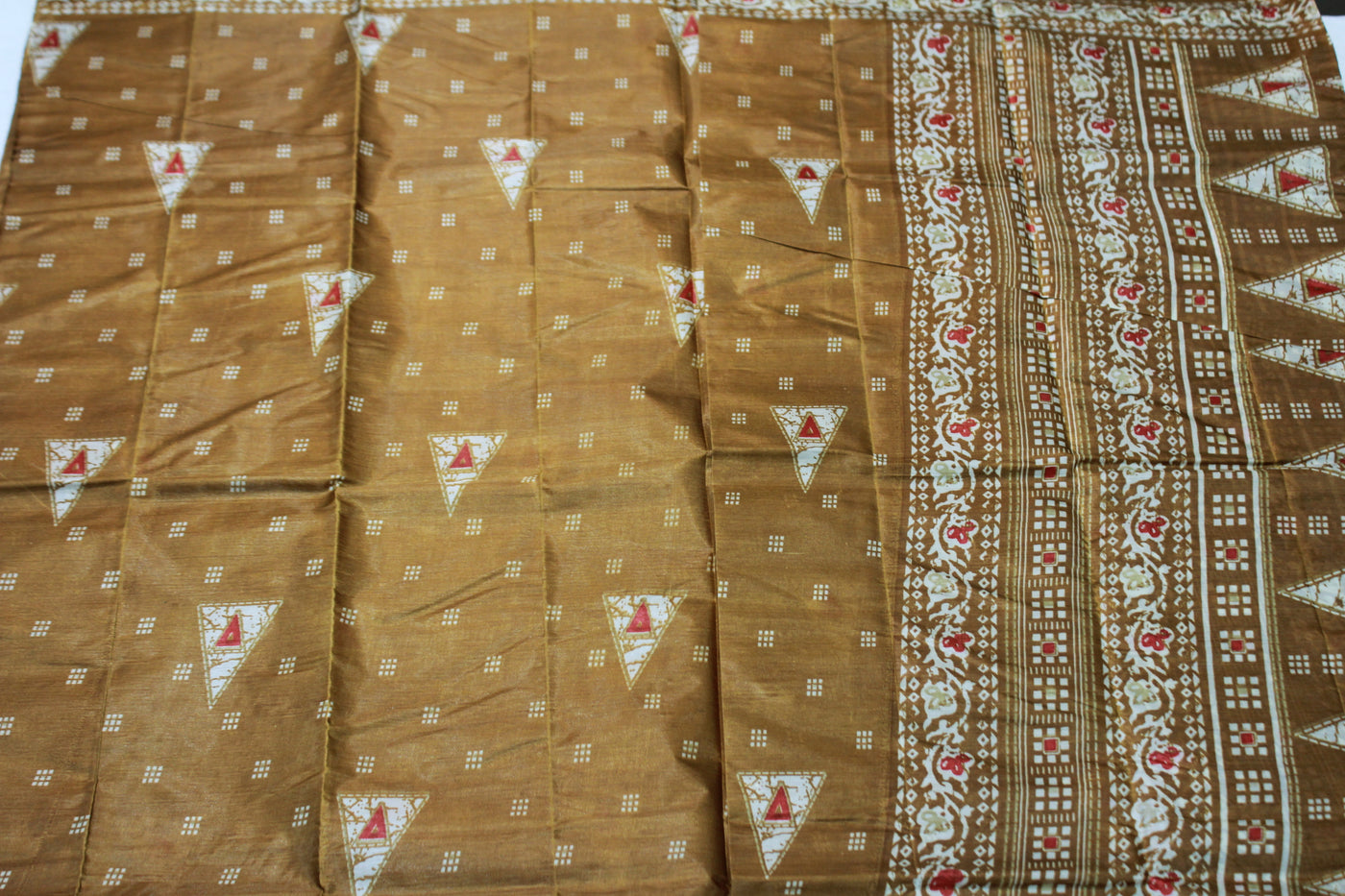 MUSTARD YELLOW PAPER SAREE