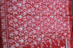 CHERRY RED COLOUR SAREE