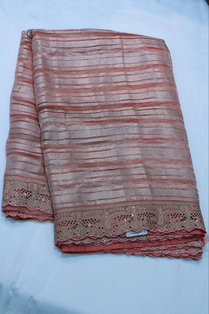 Pink Tissue Saree