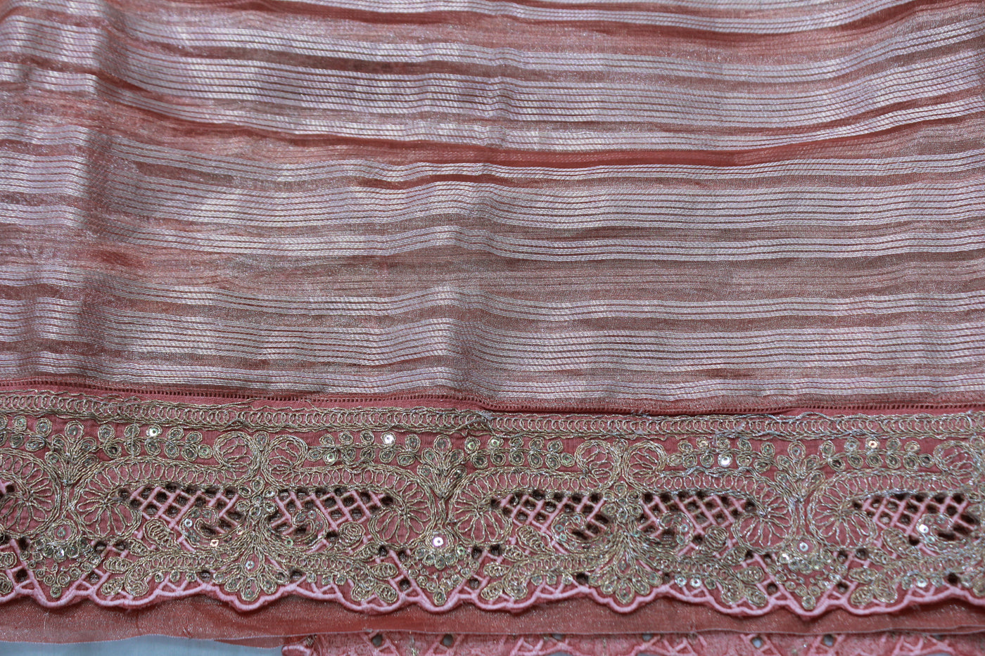 Pink Tissue Saree