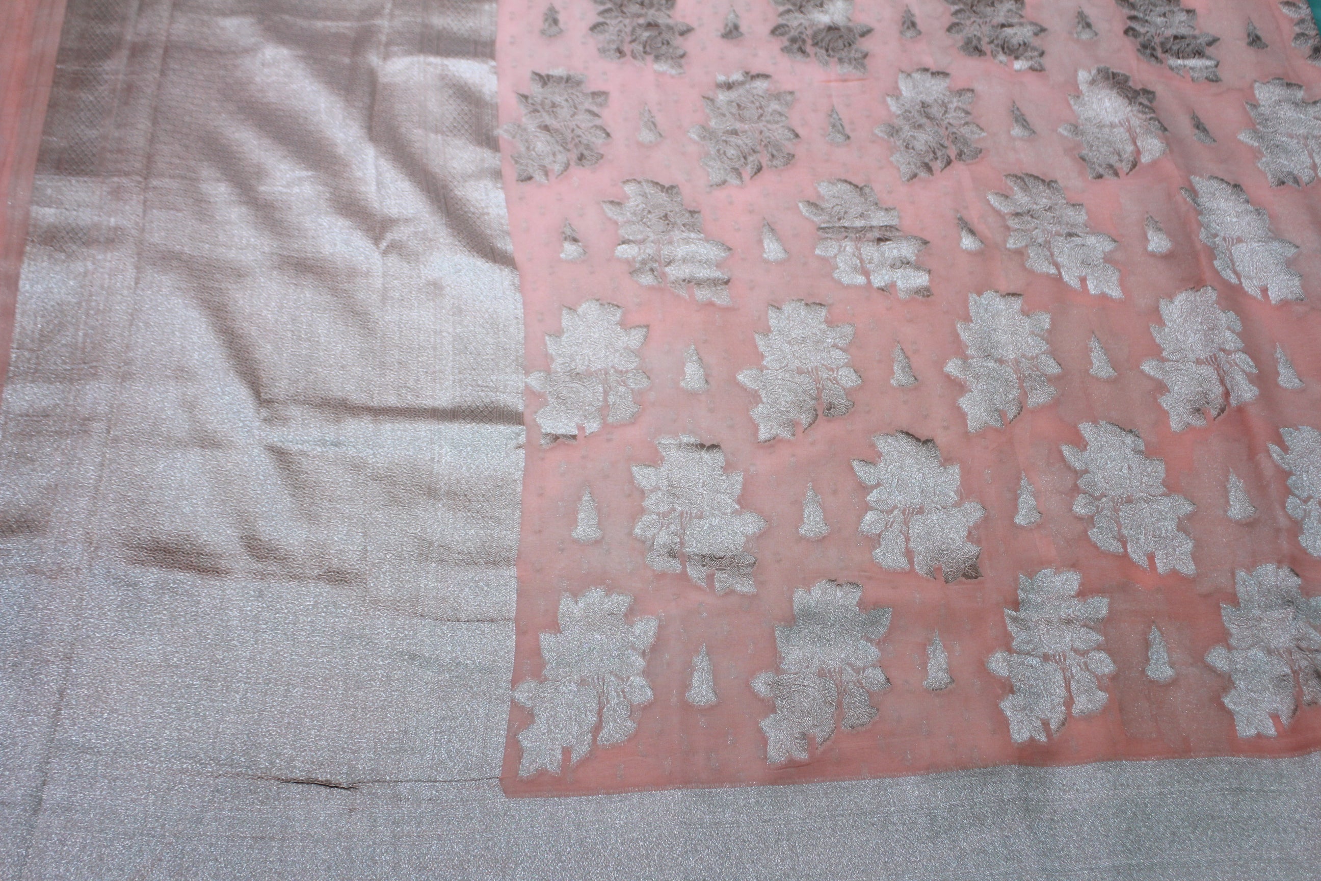 ORANGE COLOUR BANARAS SAREE