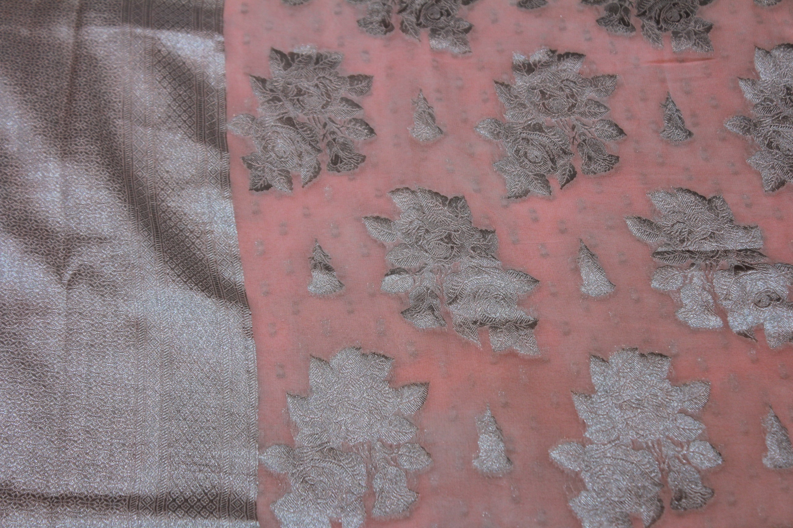 ORANGE COLOUR BANARAS SAREE