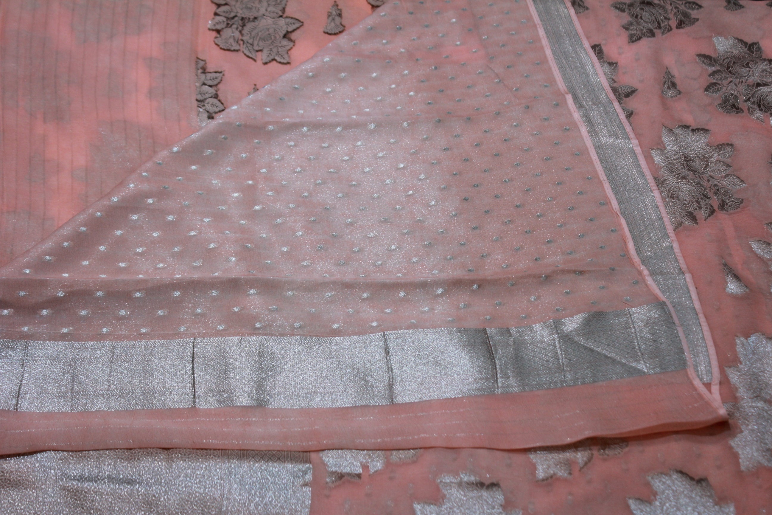 ORANGE COLOUR BANARAS SAREE