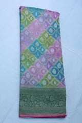 MULTI COLOUR COLOUR BANARAS SAREE