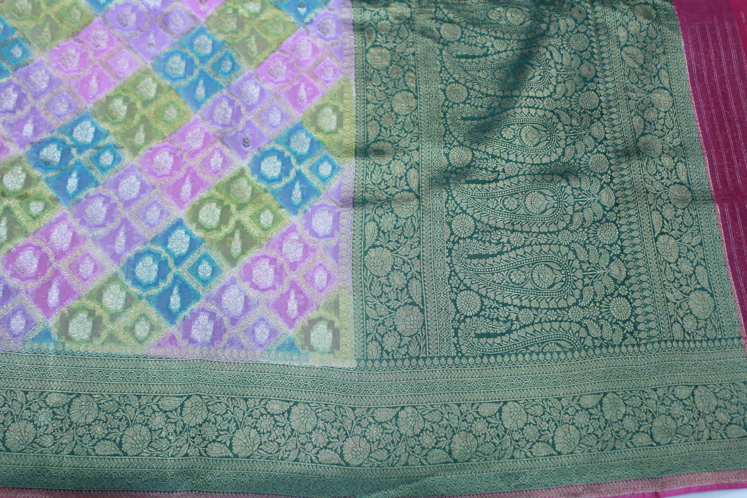 MULTI COLOUR COLOUR BANARAS SAREE