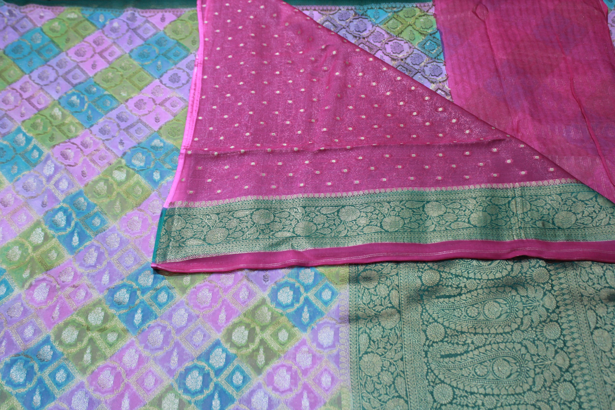 MULTI COLOUR COLOUR BANARAS SAREE