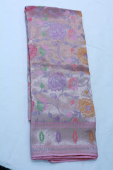 BABY PINK COLOUR BANARAS SAREE