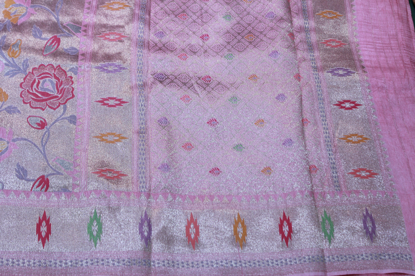 BABY PINK TISSUE SAREE