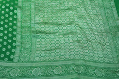GREEN COLOUR BANARAS SAREE