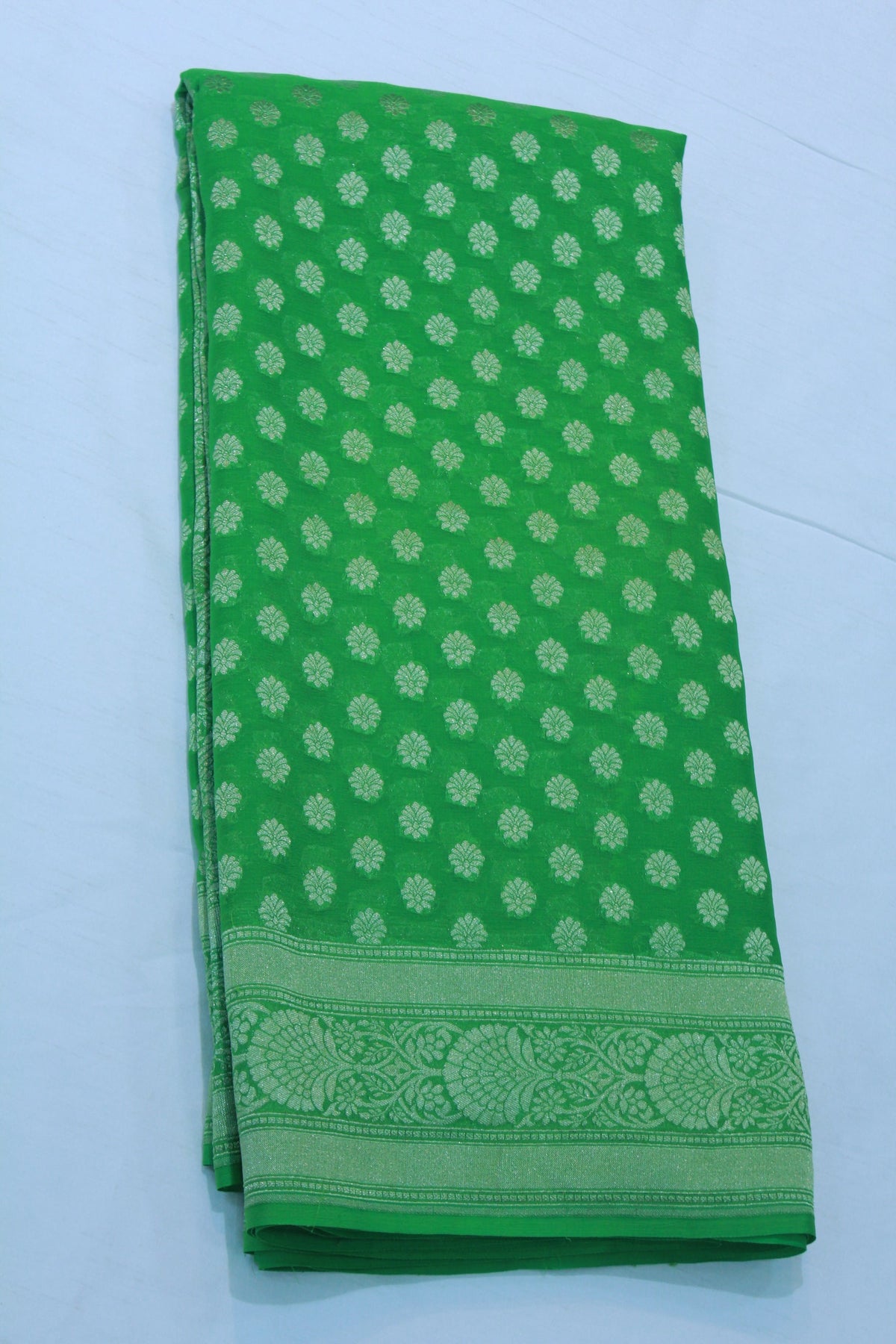 GREEN COLOUR BANARAS SAREE