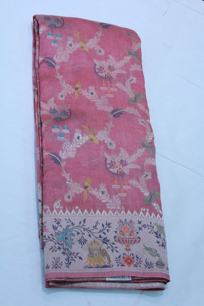 PINK COLOUR BANARASI SAREE